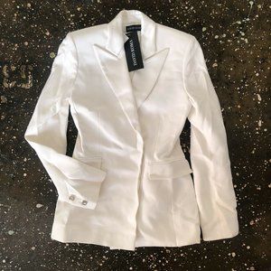 David Koma Tailored Jacket White Crystal Buttons